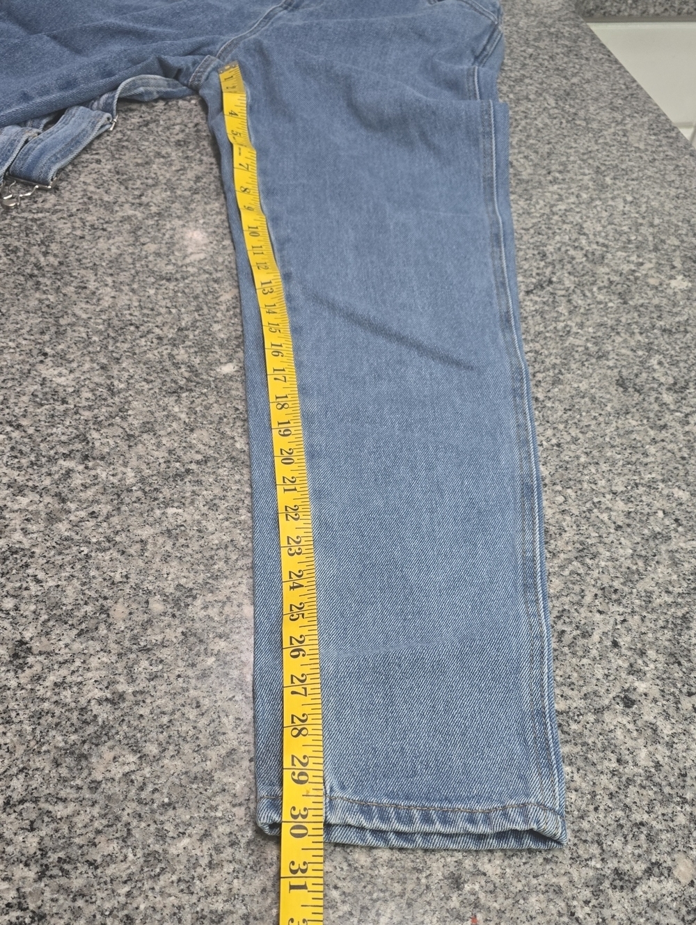 NWT WeWoreWhat Basic Overalls Size Medium Denim Light Wash Blue - Picture 10 of 10